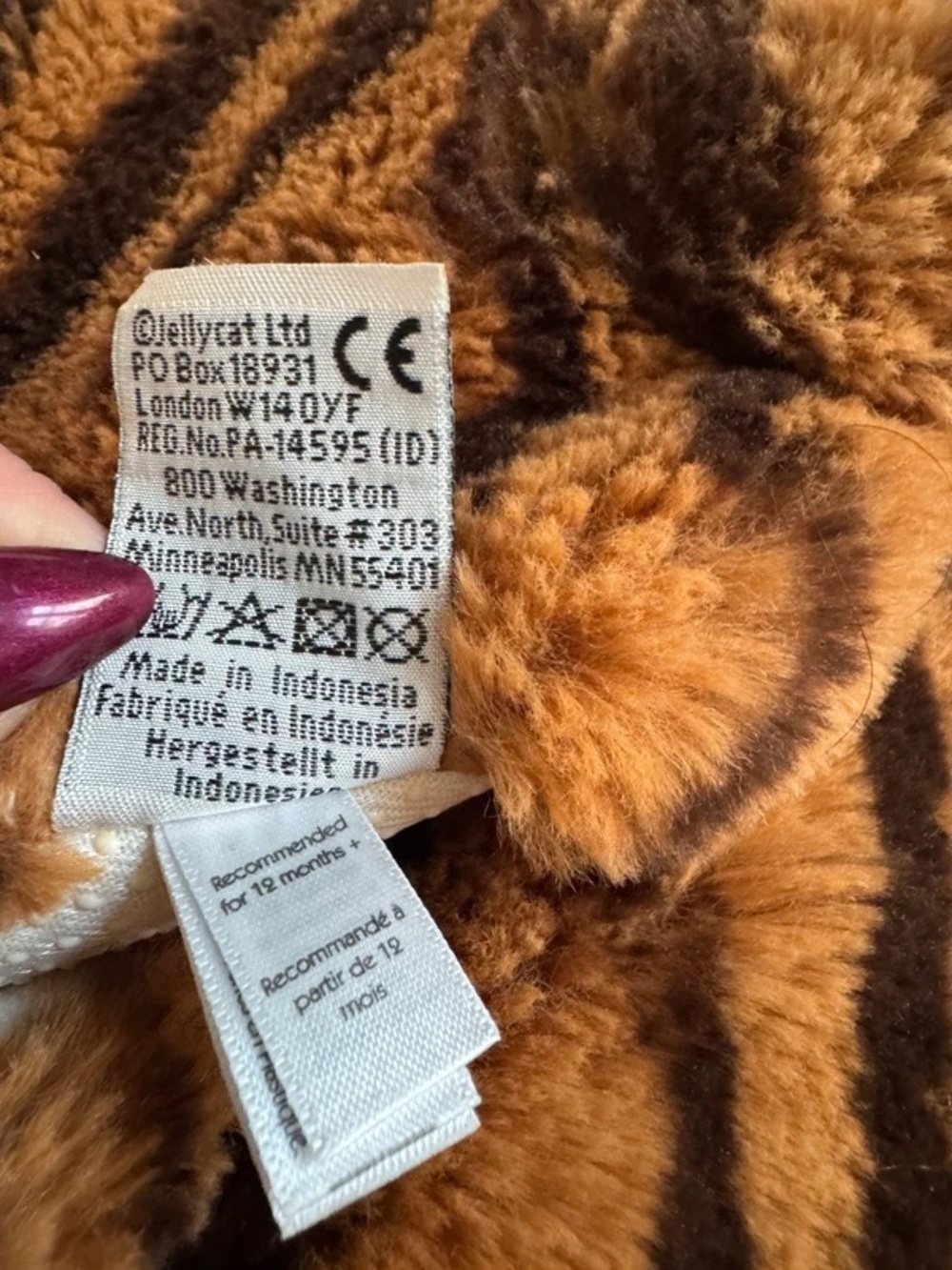 RETIRED RARE JELLYCAT TIA TIGER PLAYMAT TAGS ATTACHED BABY STUFFED ANIMAL - Picture 7 of 11